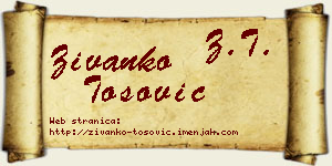 Živanko Tošović vizit kartica